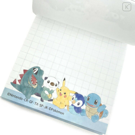 Japan Pokemon Square Memo Pad - Pikachu : Water Type - 2