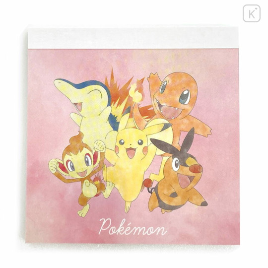 Japan Pokemon Square Memo Pad - Pikachu : Fire Type - 1