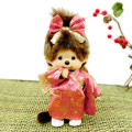 Japan Monchhichi Mascot Figure - Monchhichi-chan : Kimono - 2
