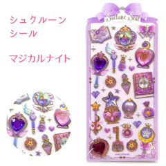 Japan 3D Gold Foil Jewel Sticker - Magical Night Purple Suclune Seal