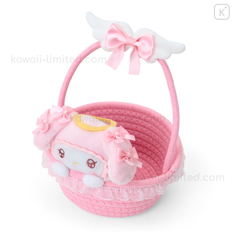 Japan Sanrio Rope Basket with Mascot - My Melody : Angel and