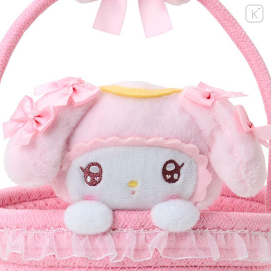 Japan Sanrio Rope Basket with Mascot - My Melody : Angel and Little Devil - 4