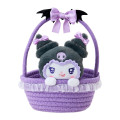 Japan Sanrio Rope Basket with Mascot - Kuromi : Angel and Little Devil - 1