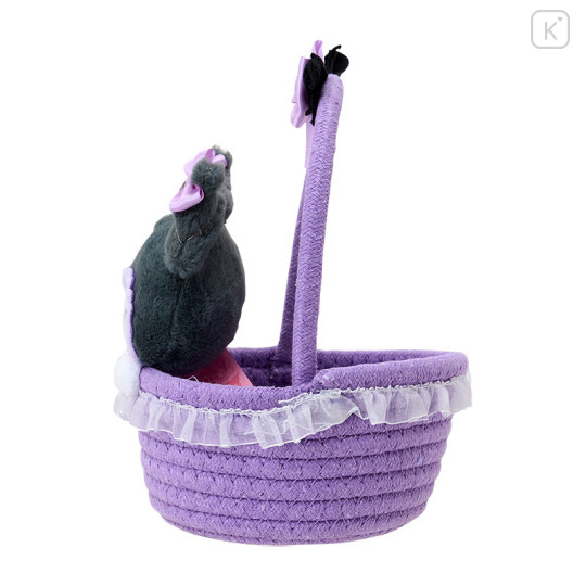 Japan Sanrio Rope Basket with Mascot - Kuromi : Angel and Little Devil - 2