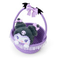 Japan Sanrio Rope Basket with Mascot - Kuromi : Angel and Little Devil - 3