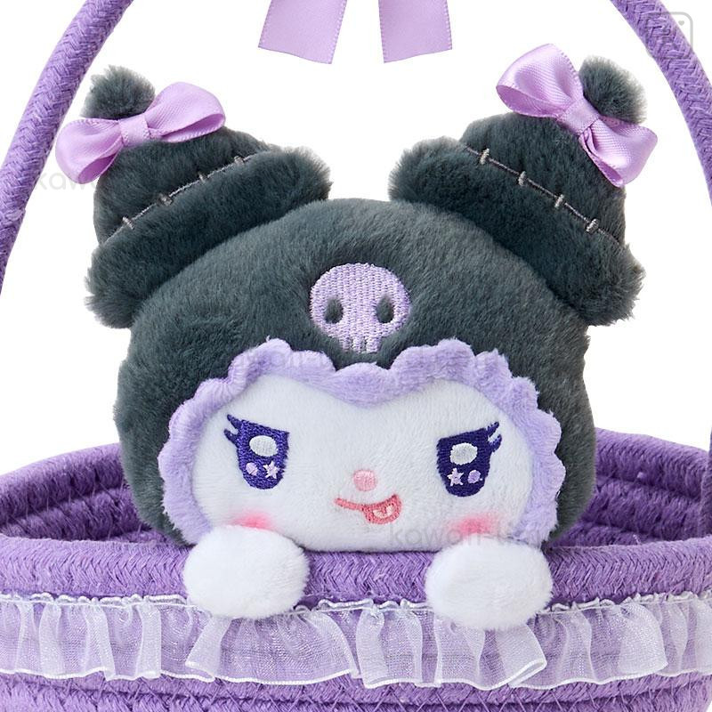 国内で当店のみ Kikillo - EDIBLE KAWAII LIL DEMON 2 Japan Sanrio Rope Basket with Mascot - Kuromi : Angel and
