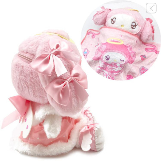 Japan Sanrio Blanket with Plush - My Melody : Angel and Little Devil - 4