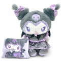 Japan Sanrio Blanket with Plush - Kuromi : Angel and Little Devil - 1