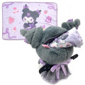Japan Sanrio Blanket with Plush - Kuromi : Angel and Little Devil - 5