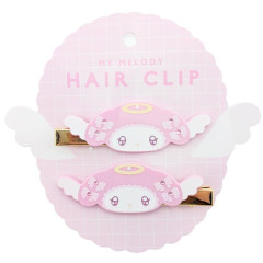 Japan Sanrio Acrylic Hair Clip - My Melody : Angel and Little Devil