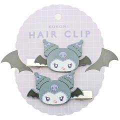 Japan Sanrio Acrylic Hair Clip - Kuromi : Angel and Little Devil