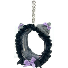 Japan Sanrio Multi Pouch With Bag Charm - Kuromi : Angel and Little Devil