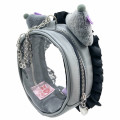 Japan Sanrio Multi Pouch With Bag Charm - Kuromi : Angel and Little Devil - 3