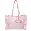 Japan Sanrio Frill Tote Bag - My Melody : Angel and Little Devil Clear Window - 1
