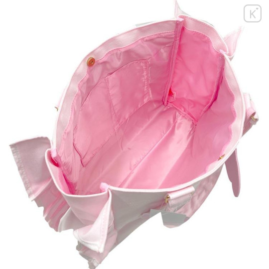 Japan Sanrio Frill Tote Bag - My Melody : Angel and Little Devil Clear Window - 4