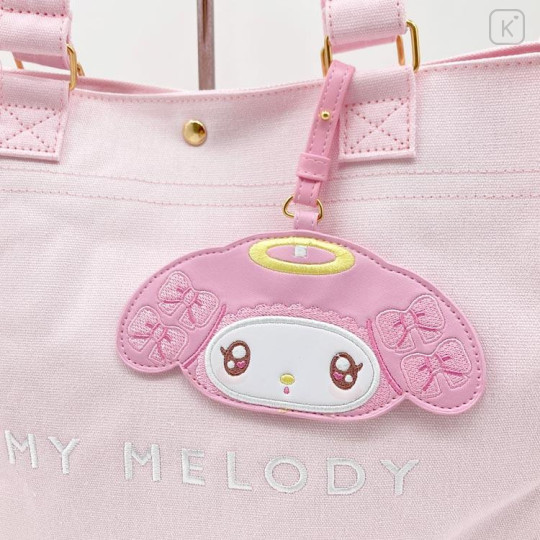 Japan Sanrio Frill Tote Bag - My Melody : Angel and Little Devil Clear Window - 5