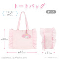 Japan Sanrio Frill Tote Bag - My Melody : Angel and Little Devil Clear Window - 7