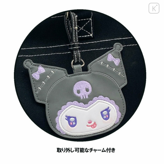 Japan Sanrio Frill Tote Bag - Kuromi : Angel and Little Devil Clear Window - 2