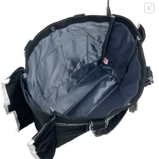 Japan Sanrio Frill Tote Bag - Kuromi : Angel and Little Devil Clear Window - 4