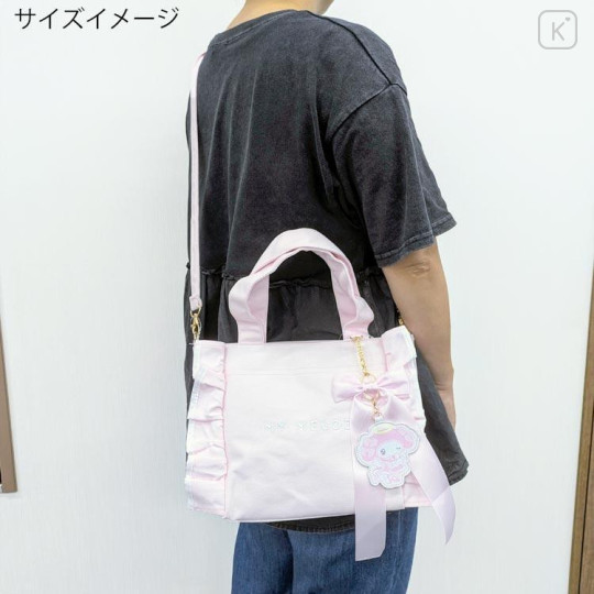 Japan Sanrio 2 Way Mini Tote Bag - My Melody : Angel and Little Devil - 5