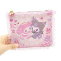 Japan Sanrio Frill Pouch - Kuromi & My Melody : Angel and Little Devil - 4