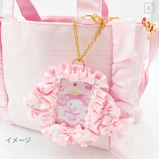 Japan Sanrio Original Photo Holder Card Case Keychain - My Melody : Angel and Little Devil - 3