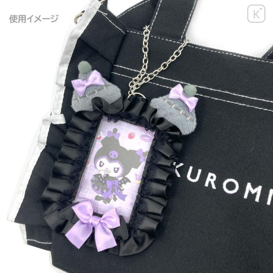 Japan Sanrio Original Photo Holder Card Case Keychain - Kuromi : Angel and Little Devil - 4