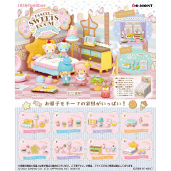 Japan Sanrio Miniature Figure Full Set - Little Twin Stars : Pastel Sweets Room