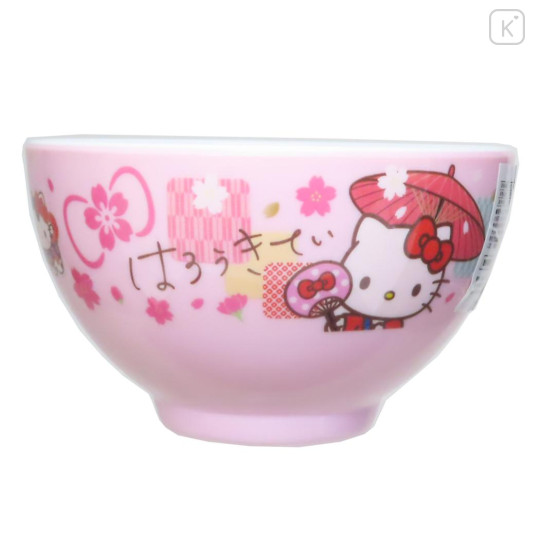 Japan Sanrio Melamine Bowl - Hello Kitty : Japanese Style - 1