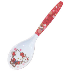Japan Sanrio Melamine Spoon - Hello Kitty : Japanese Style Red