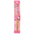 Japan Sanrio Bamboo Chopsticks 21cm - Hello Kitty : Japanese Style Pink - 1
