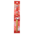 Japan Sanrio Bamboo Chopsticks 21cm - Hello Kitty : Japanese Style Red - 1
