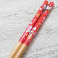 Japan Sanrio Bamboo Chopsticks 21cm - Hello Kitty : Japanese Style Red - 2