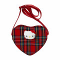 Japan Sanrio Heart Pochette - Hello Kitty : Tartan - 1