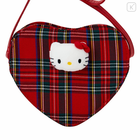 Japan Sanrio Heart Pochette - Hello Kitty : Tartan - 2