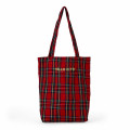 Japan Sanrio Mascot Tote Bag - Hello Kitty : Tartan - 2