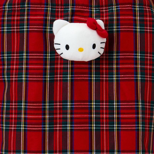 Japan Sanrio Mascot Tote Bag - Hello Kitty : Tartan - 4