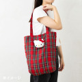 Japan Sanrio Mascot Tote Bag - Hello Kitty : Tartan - 5