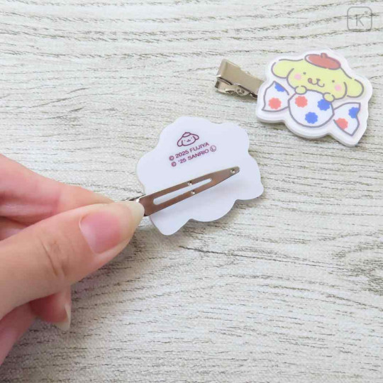 Japan Sanrio × Peko Chan Acrylic Hair Clip - Pompompurin : Candy - 2