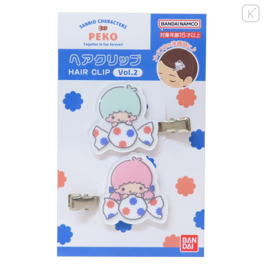 Japan Sanrio × Peko Chan Acrylic Hair Clip - Little Twin Stars : Candy - 1