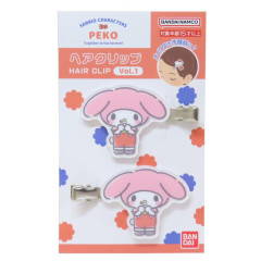 Japan Sanrio × Peko Chan Acrylic Hair Clip - My Melody : Yummy