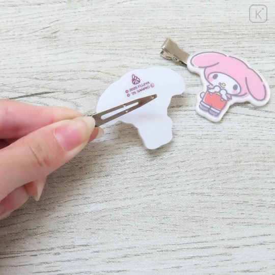 Japan Sanrio × Peko Chan Acrylic Hair Clip - My Melody : Yummy - 2