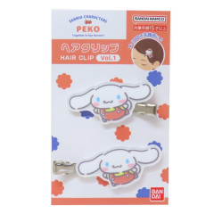 Japan Sanrio × Peko Chan Acrylic Hair Clip - Cinnamoroll : Yummy