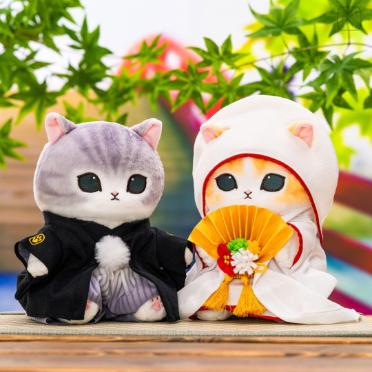 Japan Mofusand Japanese-style Wedding Pair Plush Toy - Bride and Groom Cats - 2