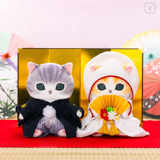 Japan Mofusand Japanese-style Wedding Pair Plush Toy - Bride and Groom Cats - 3