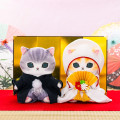 Japan Mofusand Japanese-style Wedding Pair Plush Toy - Bride and Groom Cats - 3