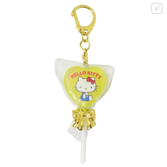 Japan Sanrio Mascot Keychain - Hello Kitty : Lollipop Candy Yellow - 1