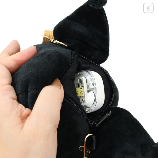 Japan Sanrio Fluffy Pochette Shoulder Crossbody Bag - Kuromi : Tan Swimsuit Party - 3