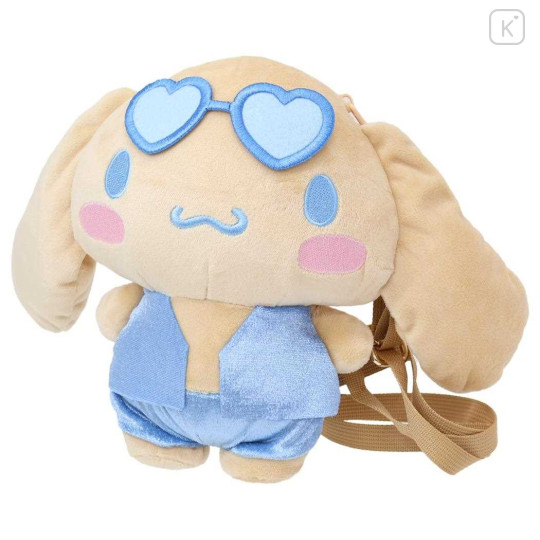 Japan Sanrio Fluffy Pochette Shoulder Crossbody Bag - Cinnamoroll : Tan Swimsuit Party - 1