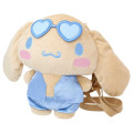 Japan Sanrio Fluffy Pochette Shoulder Crossbody Bag - Cinnamoroll : Tan Swimsuit Party - 1